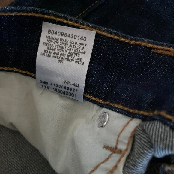 LEVI'S TILTED 504 JEANS STRAIGHT LEG BLUE STRETCH DARK WASH SIZE 9 LONG - Picture 5 of 6